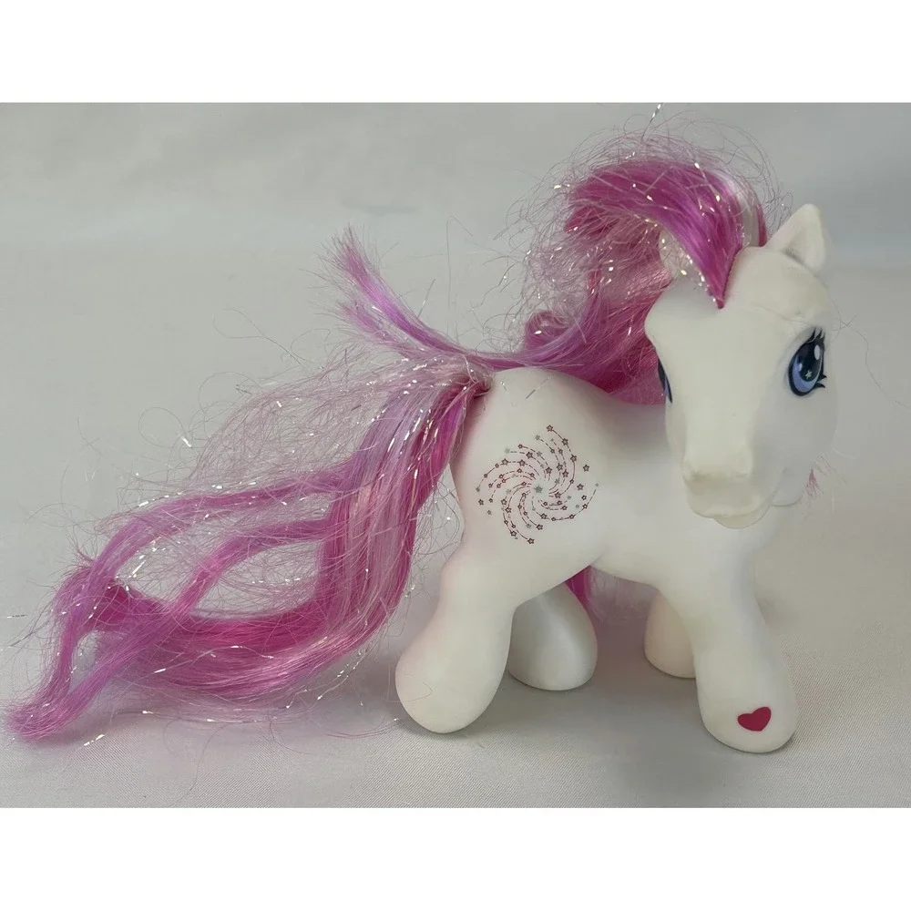 My Little Pony G3 Star Swirl White Pink Sparkle Mane Cutie Mark Figure